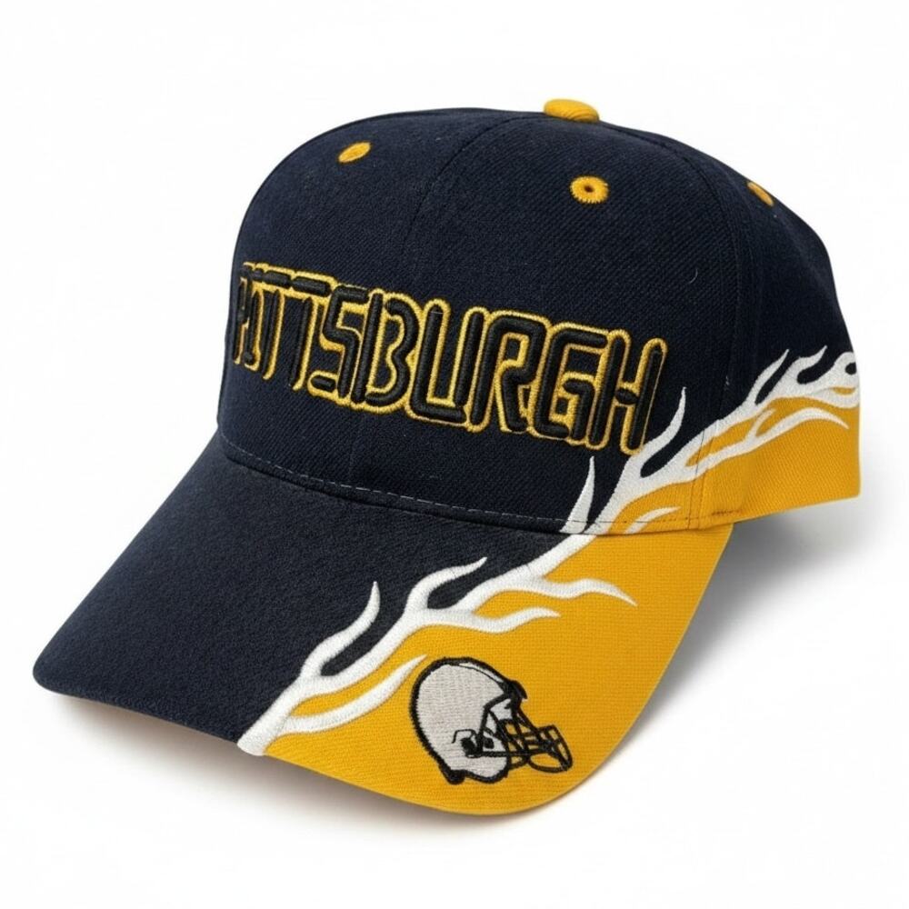 PITTSBURGH Hat By SAM'S CAP Adjustable Hook Loop Closure ONE SIZE